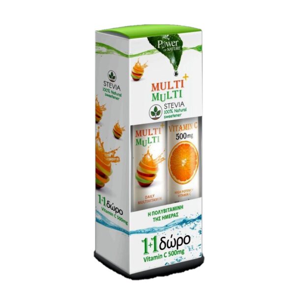 Power Multi+Multi 24 Tabs Stevia Pr( Δώρο Vitamin C 500Mg 20 Tabs)
