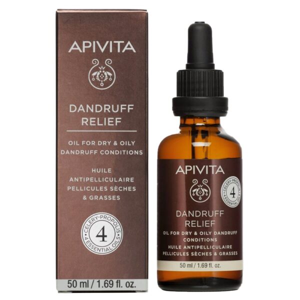 Apivita Hair Λάδι Κατά Της Ξηροδερμίας Και Της Πιτυρίδας με Σελερι, Πρόπολη & 4 Αιθερία Ελαία 50ml