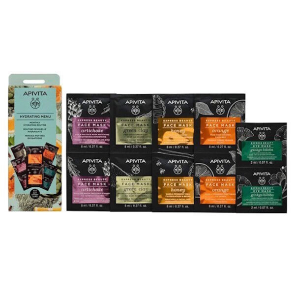 Apivita Hydrating Menu Με Μέλι, Πρ.'Αργιλο, Αγκινάρα, Πορτοκάλι & Gingo Biloba Για Μάτια Promo (4+1 Δώρο)