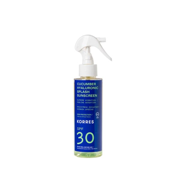 Korres Αντηλιακό Αγγούρι Υαλουρονικό Splash SPF30 150ml