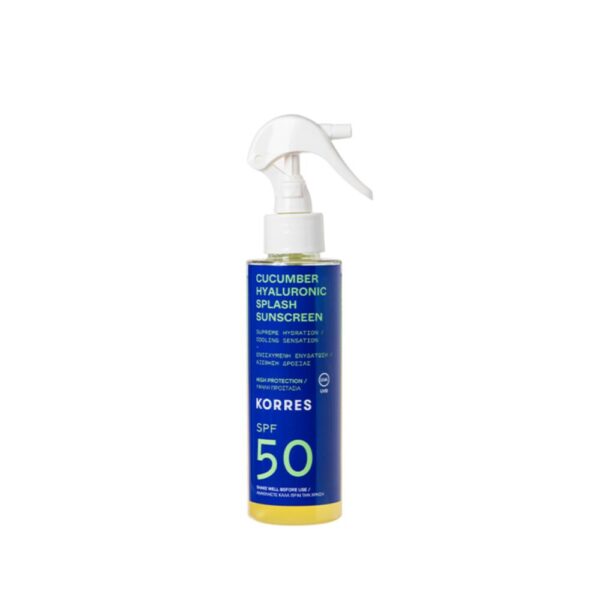 Korres Αντηλιακό Αγγούρι Υαλουρονικό Splash SPF50 150ml