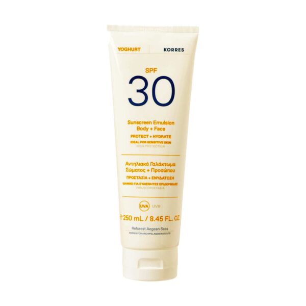 Korres γιαούρτι Αντηλιακό Προσώπου Σώματος SPF30 250ml