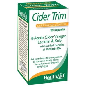 Health Aid Cider Trim 90 κάψουλες, σε γυάλινο φιαλίδιο, μέσα σε χάρτινο κουτί
