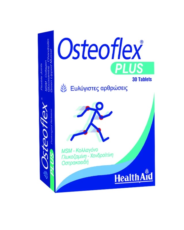 Health Aid Osteoflex Plus 30tabs, σε blister σε χάρτινο κουτί