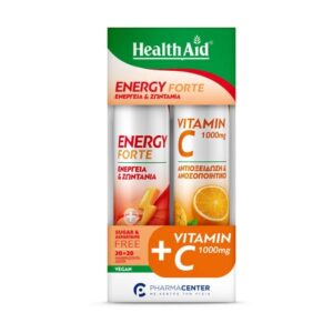 Health Aid Energy Forte Combo pack 20+20 Αναβράζοντα δισκία Vit. C 1000mg πορτοκάλι