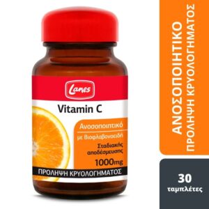 Lanes Vitamin C 1000mg με βιοφλαβονοειδή 30tabs