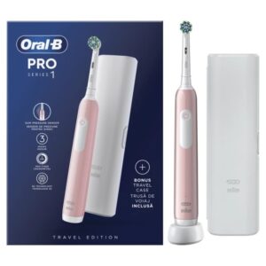 Oral-B Pro Series 1 Ηλεκτρική Οδοντόβουρτσα Pink με θήκη ταξιδίου