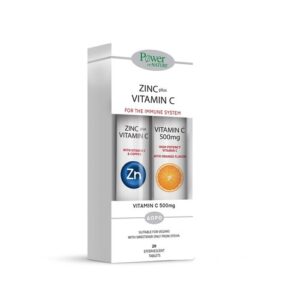 Power Health Promo Zinc Plus Vitamin C, 20eff.tabs & Δώρο Vitamin C 500mg, 20eff.tabs