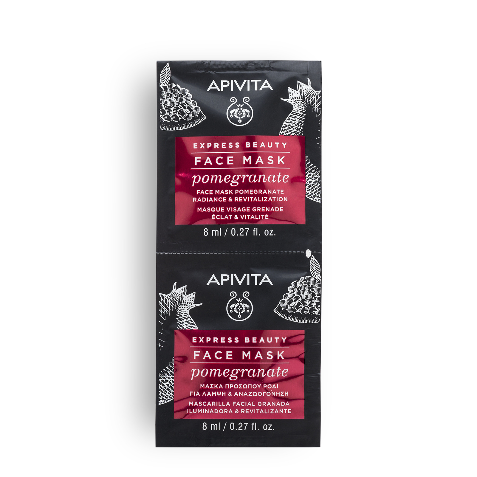 Μάσκα Προσώπου Ρόδι για Λάμψη & Αναζωογόνηση 2x8ml_027oz