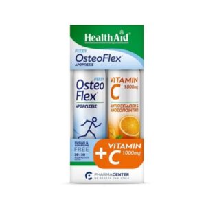 Health Aid Osteoflex Fizzy Combo pack 20+20 αναβράζοντα δισκία Vit. C 1000mg πορτοκάλι