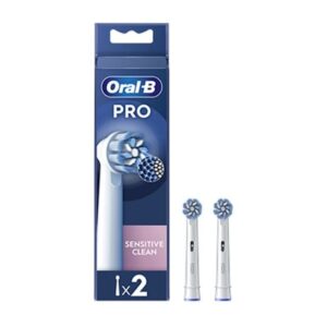 Oral-B Pro Sensitive Clean Ανταλλακτικές Κεφαλές Ηλεκτρικής Οδοντόβουρτσας με Λεπτές Ίνες για Ευαίσθητα Ούλα, 2τεμ