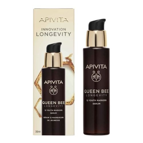Apivita Queen Bee Longevity Serum Ορός Για Δράση Σε 12 Δείκτες Νεότητας, 30ml