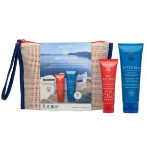 Apivita Promo Bee Sun Safe Anti-Spot & Anti-Age Tinted Face Cream Κρέμα Προσώπου Κατά των Πανάδων & των Ρυτίδων SPF50 με Χρώμα Tinted, 50ml & Δώρο After Sun Δροσιστική & Καταπραϋντική Κρέμα-Gel για Πρόσωπο & Σώμα, 100ml, & Δώρο Νεσεσέρ, 1σετ